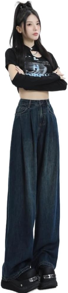 Waisted White Jeans for Women Spring Summer Loose Slim pearshaped straightleg Floor Pants