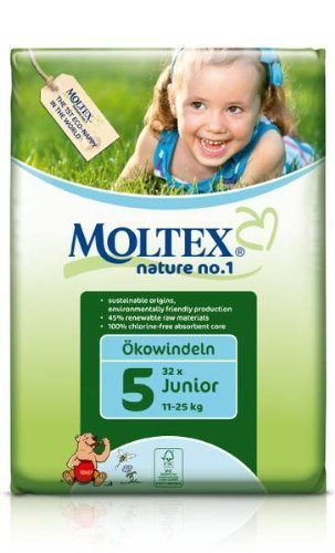 Nature No. 1 Junior (34 nappies) 11 to 25 kg, 26 to 55 lb by Moltex