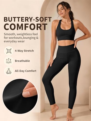 Laite Hebe Leggings for Women - High Waisted Full Length Buttery Soft Yoga Pants for Workout Athletic Daily - Image 6