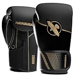 Hayabusa Sport Boxing Gloves for Men and Women – Dual-Splinted Wrist Support, Multi-Density Foam Padding, Contoured Fit – Ideal for Boxing, Kickboxing, and Muay Thai Training - Black/Gold, 10oz