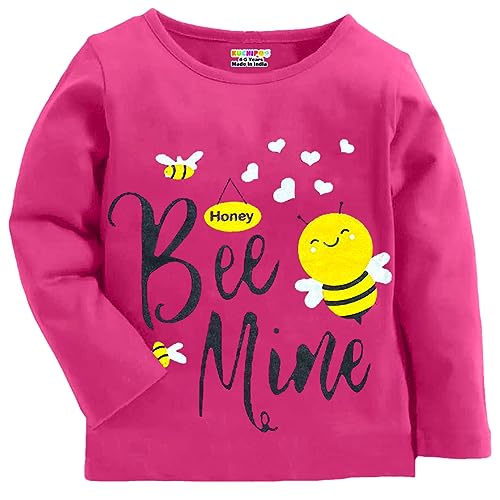 Image of Kuchipoo Girls Full Sleeves Regular Fit Cotton T-Shirt