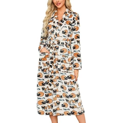 ENJOYNIGHT Women's Super Soft Fleece Robe Cover