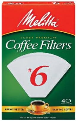 Melitta Filtros de café con cono blanco n 6 40 unidades