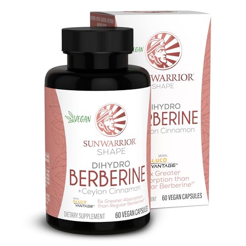 Sunwarrior Berberine Supplement Ceylon Cinnamon DihydroBerberine Capsules 60 Count Bottle 30...
