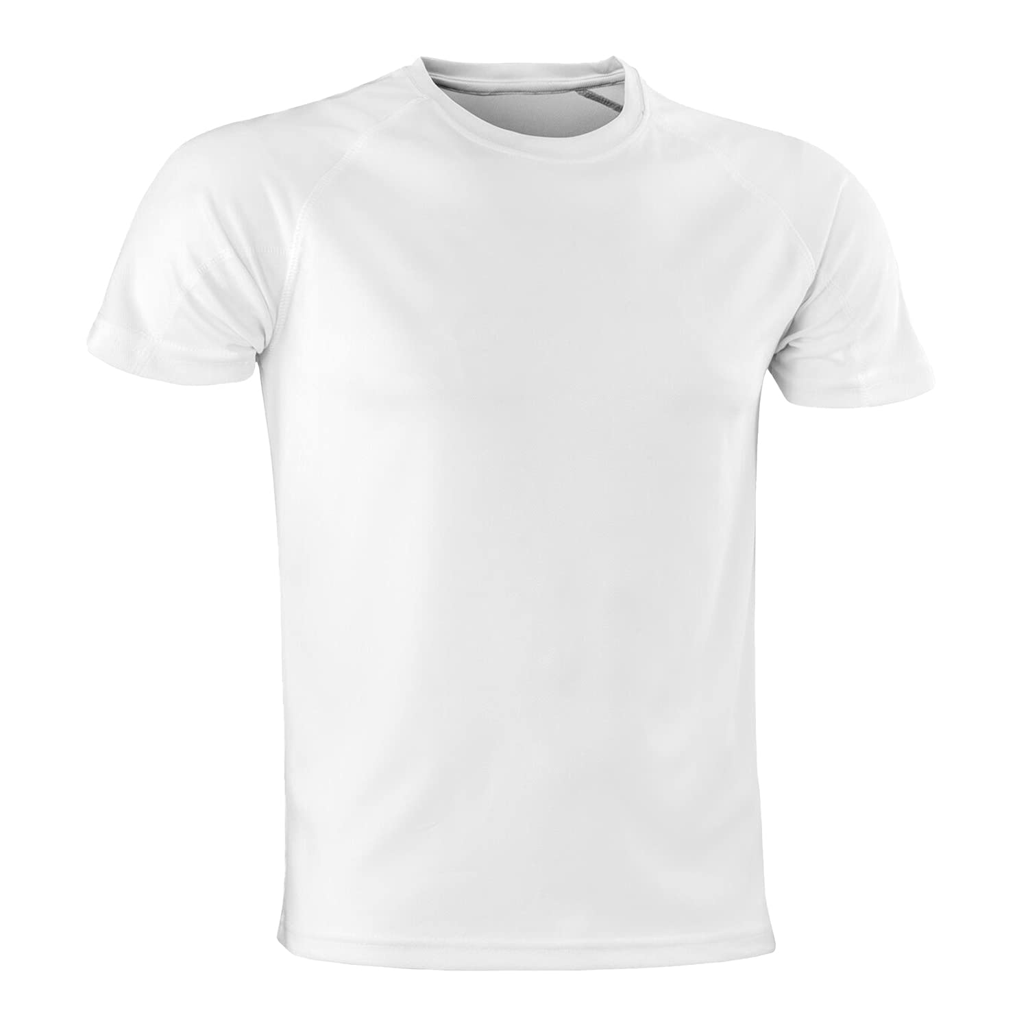 Spiro Men's White Aircool T-Shirt ) (White) Xxs
