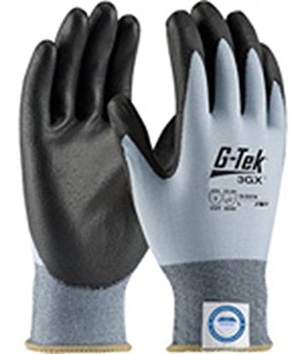 G-Tek 3GX 19-D318/L Seamless Knit Dyneema Diamond/Lycra Glove with Polyurethane Coated Smooth Grip on Palm and Fingers