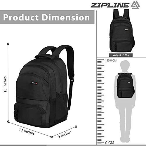 Image of Zipline 35 Ltr, 19 inch Grey Laptop Backpack for Men & Women college girls boys fits 15.6 inch laptop macbook pro /tablet polyester Airline carry-on size
