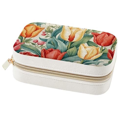 Boîte à bijoux portable tulipe pour ranger bagues et boucles - 2