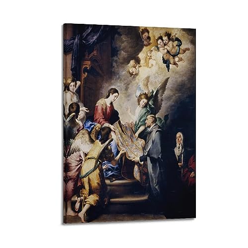 Tableau Vierge à Saint Ildefonsus Murillo finition premium RedVos