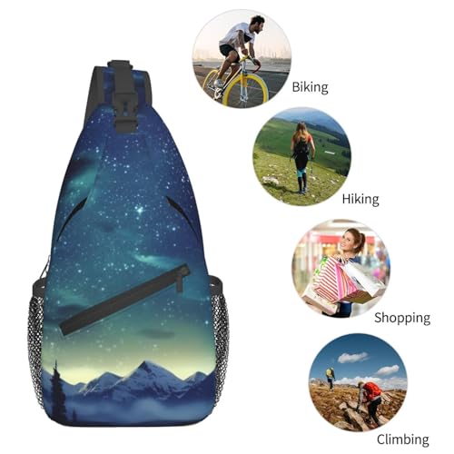 Bolso bandolera cruzado para hombre negro resistente al agua miniatura 6