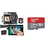 producto 1: Cámara de acción 4K Ultra HD: video profesional 4K a 60 fps y 2.7K a 60 fps con fotos de 20 MP a hasta 30 fotogramas por segundo para obtener excelentes fotos, lo que significa 4 veces la resolución de las cámaras HD convencionales. Admite tarjetas micro SD de hasta 128 GB.