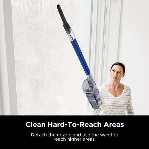 Image of Shark IZ363HT Anti-Allergen Pet Power Cordless Stick Vacuum with PowerFins Technology and Removable Handheld, Blue (Renewed)
