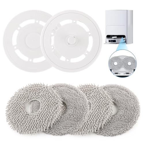 Wischtücher mit Wischplatten für Ecovacs Deebot T20 Omni/T20e Omni Wischmopp Wischpad Wischtücher mit Ersatzhalterung Zubehör