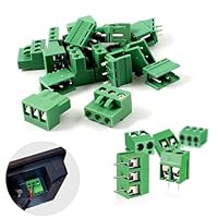60 Stücke 5mm 2 Pin / 3 Pin PCB Mount Screw Terminal Block, Schraubklemme Steckverbinder für Arduino (2 Pin-30, 3 Pin-30)