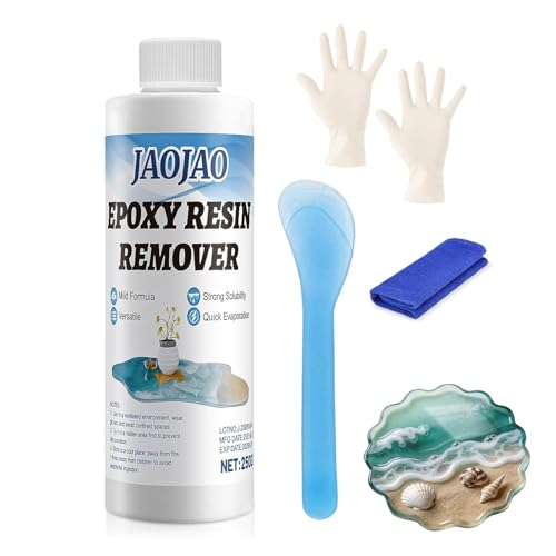 JAOJAO 200ml Resin Cleaner, Epoxy Remover Quick Dissolving Remove Uncured Resin and Glue from the Surfaces of Tools Desktop for Artists Resiners Glass Pipe Cleaner