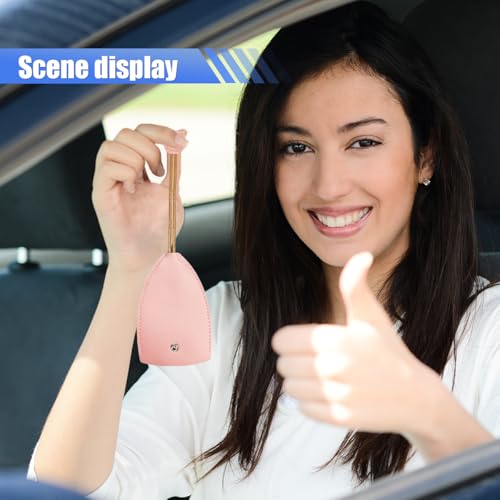 Image of KITUREK 8PCS Pull Out Car Key Case, PU Leather Keychain Protective Bags, Large-Capacity Key Case Holder, Creative Key Case Cover for Halloween Christmas Presents