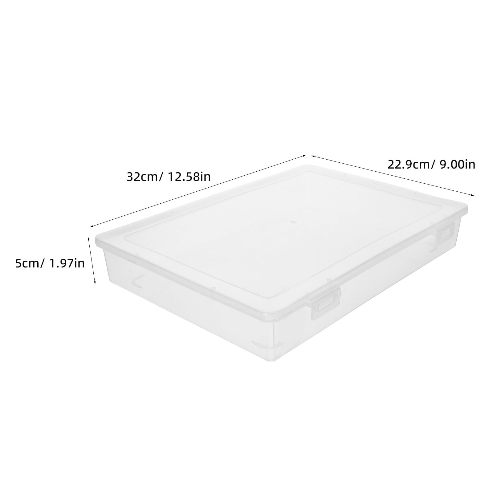 Toyvian 4 Piezas Caja Organizadora Transparente con Diseño Apilable A4 de Plástico y Tapa para Documentos y Archivos Adecuado para Reuniones y Uso en Casa