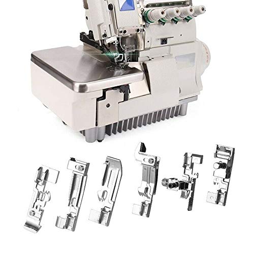 ELECTROPRIME 6 Pieces Overlock Foot Presser Foot for Sewing Machines Brother M3034D, Sin H7T7