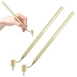 Tshiwort Fluid Writer Pen, 2pcs Fine Line Painting Pen for Cars, Precision Slanted Touch Up Paint for Scratch Repair and Craft Calligraphy (0.5mm+0.7mm)