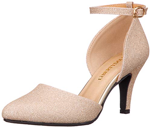 [リバティー ドール] セパレートストラップパンプス 5430 レディース ゴールドグリッター 22.5 cm 2E