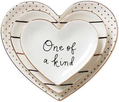 kate spade new york Charmed Life 3-Piece Catch All, 3 Count, Whit...