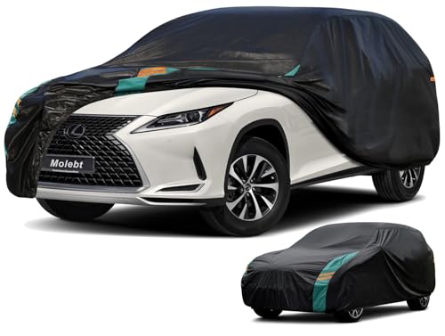 Image of SUV Car Cover Custom Fit for Lexus RX 330 350 450 500(2016-2025), Waterproof All Weather for Automobiles, Outdoor Full Cover with Windproof Clip Straps.