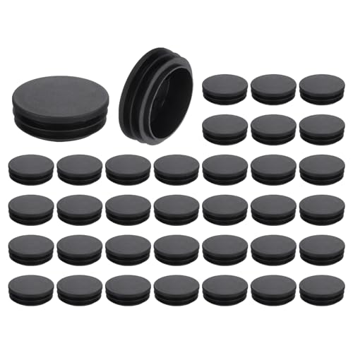uxcell Round Plastic Plug,48mm(1.89") OD Furniture Leg Pipe Insert 36Pcs
