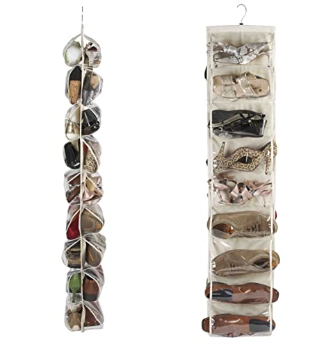 Heavy Duty 18 bolsillo para colgar organizador de zapatos para armario...