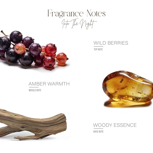 Image of BSOUL Into The Night Car Air Vent Clip Perfume 8ml Pack Of 2 | Premium Wooden Car Diffuser with Essential Oils | Wild Berries, Amber & Woody Notes | Long-Lasting Luxury Car Fragrance (Grey)