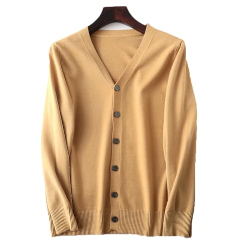 Men's Cardigan Sweater Long Sleeve V-Neck Thin Loose Solid Button Down Casual Cardigan Sweater3