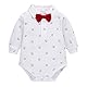 Famuka Baby Junge Anzug 3tlg Smoking Sakkos Taufanzug Festanzug Hochzeit Fotoshooting Jungenanzug (Weiß, 3M)