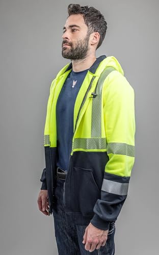DRIFIRE Fr Hybrid Hi-vis Class 3, Flame Resistant Sweatshirt, Cat 2 Arc Rating3