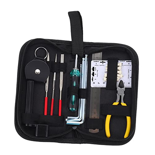 QUMIIRITY ギターツールキット ギター弦交換ツール ギター修理アクセサリー 携帯用バッグ収納対応