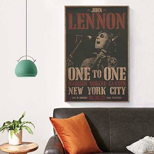 John Lennon Poster de concert rétro vintage pour chambre à coucher, salon, décoration murale, 30 x 45 cm - Les Beatles, Paul McCartney, John Lennon, RIngo Starr, George Harrison John Lennon Poster de concert rétro vintage pour chambre à coucher, salon, décoration murale, 30 x 45 cm – Image 5