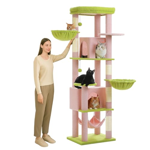 Rascador para Gatos MUTTROS 71.2" Multi-niveles Rosa miniatura 1