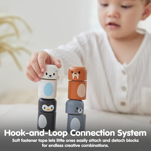 Image of PlanToys Arctic Animal Matching Wooden Montessori Learning Toy | Educational Matching Game for Memory, Sorting and Visual Skills | Eco Friendly Fine Motor and Early Cognitive Activity