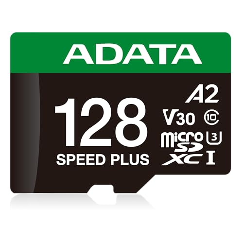 ADATA Scheda di memoria Speed Plus MicroSDXC UHS-I U3 Classe 10 da 128 GB con adattatore colore nero...