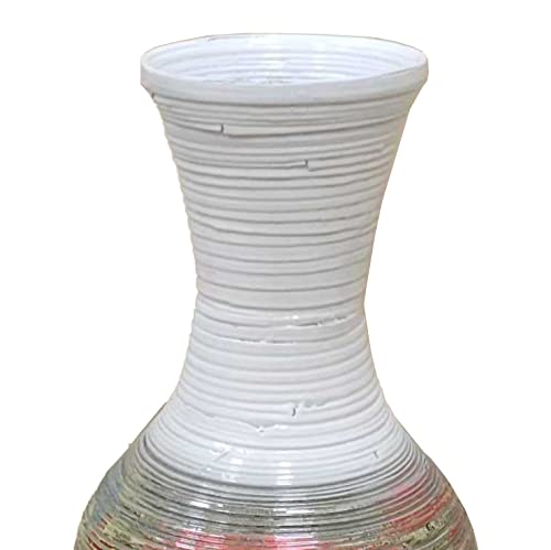 Uniquewise Tall Vases For Floor, Large Contemporary Bamboo Floor Vase For Dining, Living Room, Entryway Decoration Fill It With Dried Branches Or Flowers, 29", Multicolored, #TOP5