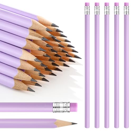 Crayons à papier graphite HB violets avec corps triangulaire Tinlade | Lot de 50