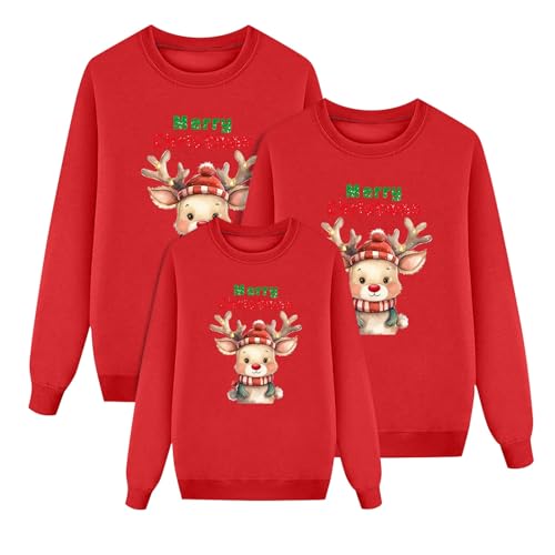Generic Christmas Sweater Pull Noël femme Pull Noel Homme Pull Moche De Noel Femme Reno Pull de Navidad para la Familia Mujer Hombre Niños Pijama de Navidad Ugly Pull Noel Rigolo Mujer Invierno Niño