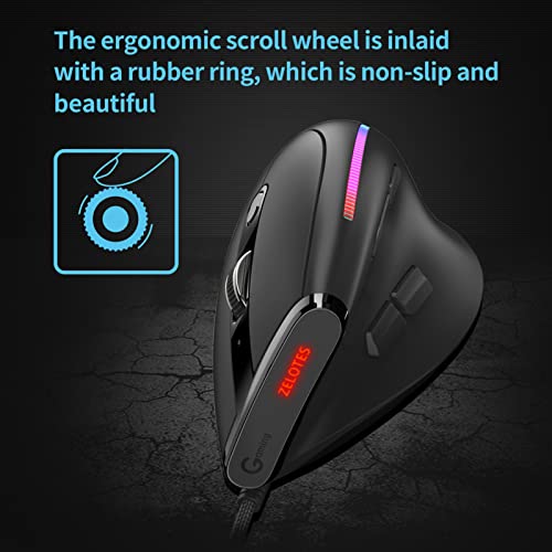Souris gamer T-50 burko avec 9 boutons programmables et 6 vitesses DPI
