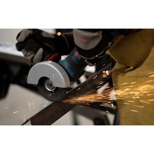 BOSCH GWS18V-11PSN 18V Angle Grinder w/Powerful Brushless Motor, 6-Speed Variable Control, for 4-1/2-5 In. Metal and Concrete Grinding and Cutting (Inc: Guards, Handle, Flange, and Nut; Bare Tool) thumbnail 6