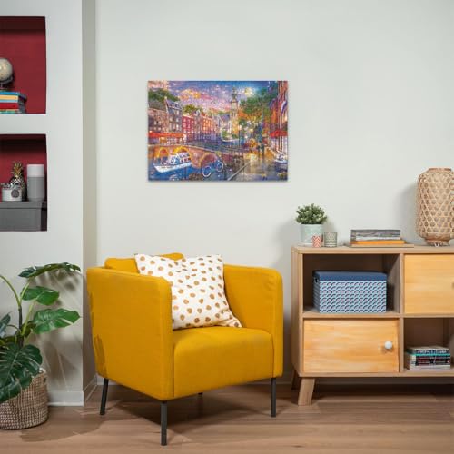 Puzzle 1000 pièces Coucher de soleil sur Amsterdam Ravensburger France - vue 6