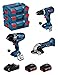 Produktbild BOSCH Kit BK310 (Drehschlagschrauber GDS 18V-1000 C + Schlagbohrschrauber GSB 18V-60 C + Winkelschleifer GWS 18-125 V-LI + 2 batterien 5,0 Ah + Ladegerät + 2 module GCY42 + 3 L-Boxx 136)
