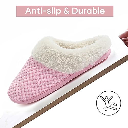 Image of ULTRAIDEAS Women's Breathable House Slippers with Memory Foam, Lightweight Cotton Blend Lining, Indoor Outdoor Slip On Design, Non Slip Rubber Sole for Bedroom, Machine Washable