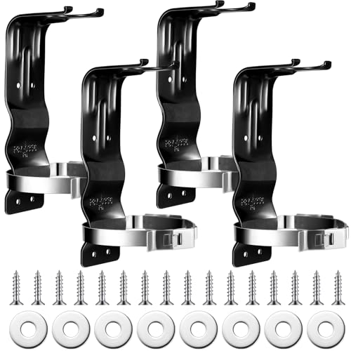 Therwen 4 Pcs Fire Extinguisher Bracket 2.5lb Wall Mount Stainless Steel Fire Extinguisher Holder...