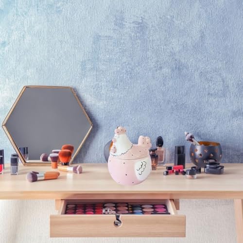 Pot en céramique poule et boîte à bijoux pour rangement créatif d'accessoires de mode et petits objets