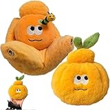 Adorable Wormhole Orange Tangerine Plush Keychain | Peelable Design with Hidden...