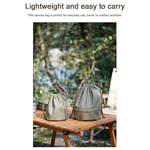 PAPAPI Bolsas para talheres de piquenique ao ar livre Saco com cordão Bolsa de lona portátil Necessi