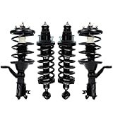 Detroit Axle - 1.7L Struts for 2003 2004 2005 Honda Civic [No Si] 4 Ready Struts w/Coil Spring Assembly Front and Rear Replacement Suspension Strut Shock Absorber